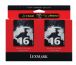 Original Lexmark 10N0138 Black Ink Cartridges / Twin Pack of 10N0016 Lexmark #16