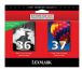 Original Lexmark 18C2229 Black Ink Cartridge #36 and Color Ink Cartridge #37