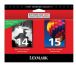 Original Lexmark 18C2239 Black Ink Cartridge #14 and Color Ink Cartridge #15
